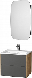 Акватон Мебель для ванной Сохо 60 L графит софт/дуб веллингтон – фотография-1
